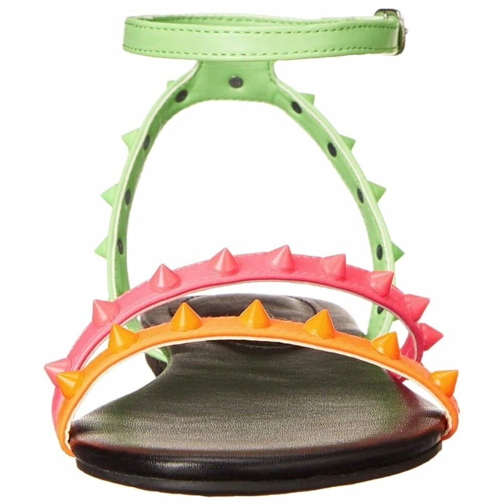 Nine West Women's Strappy Studded Spike Ankle Strap Buckle Sandals 8.5M